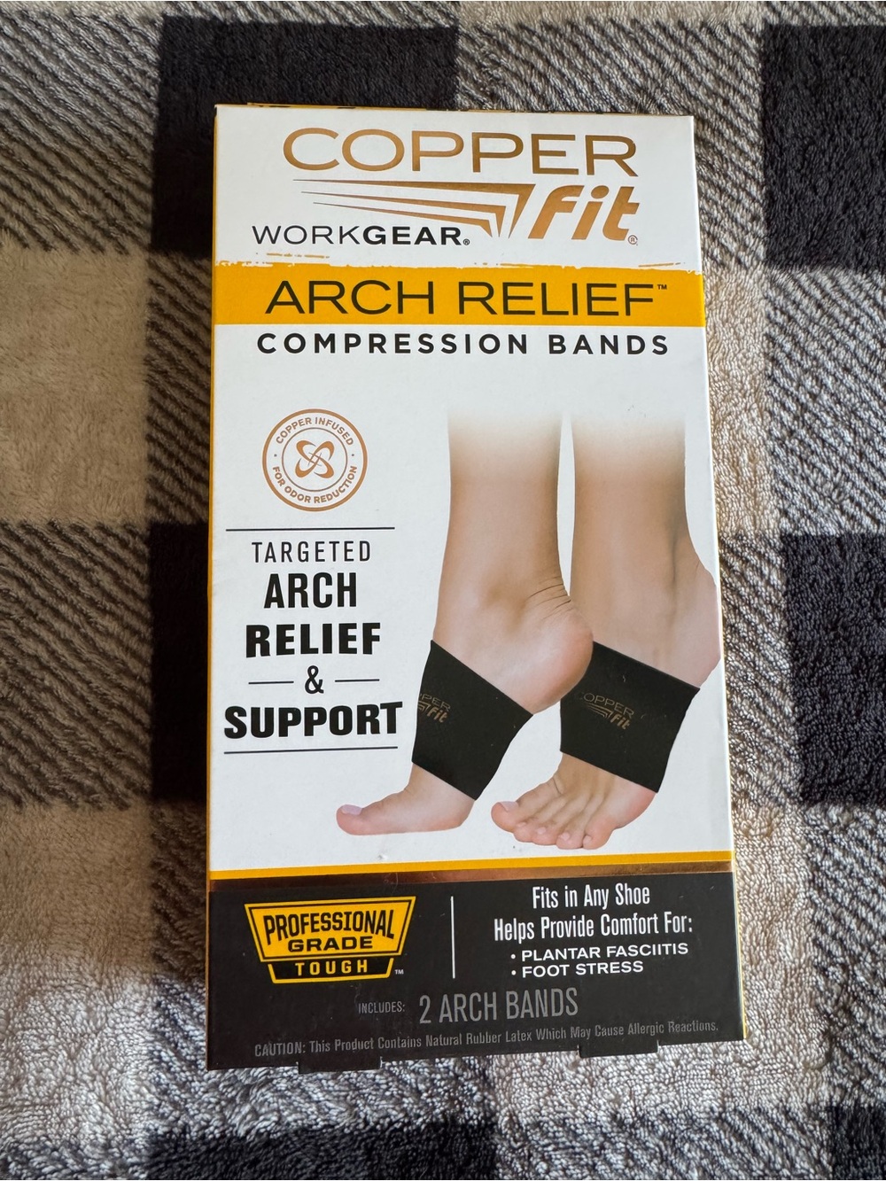 Copper Fit Black Arch Relief Compression Bands - 2 Pack